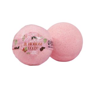 Бомбочка для ванны «Сияй в новом году» с ароматом клубники, 130г