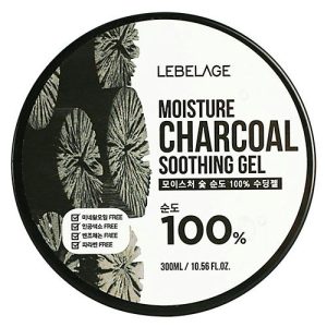 Lebelage Гель увлажняющий успокаивающий с углем - Moisture charcoal 100% soothing gel, 300мл