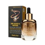 FarmStay Сыворотка ампульная с золотом и пептидами - 24K Gold & peptide signature ampoule, 35мл