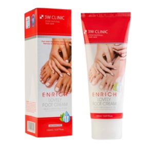 3W Clinic Крем для ног восстанавливающий - Enrich lovely foot treatment, 150мл