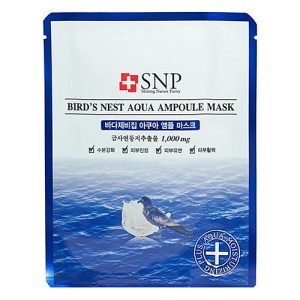 SNP Маска тканевая с экстрактом птичьего гнезда - Bird's nest aqua ampoule mask, 25г