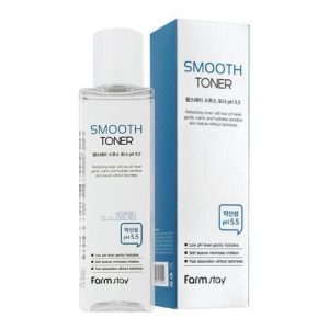 FarmStay Разглаживающий успокаивающий тонер - Smooth Toner pH 5.5, 200мл