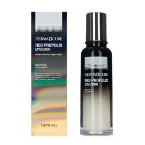 FarmStay Эмульсия питательная с прополисом и гибискусом - Derma cube red propolis emulsion, 140мл