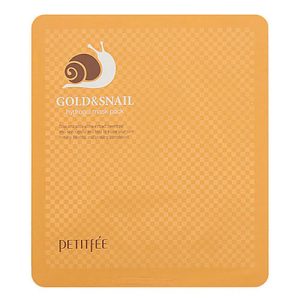 Petitfee Маска гидрогелевая с золотом и муцином улитки - Gold&snail hydrogel mask, 30г