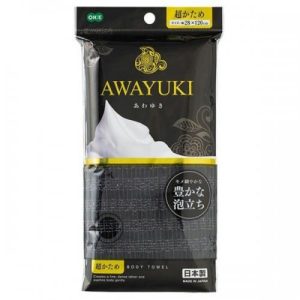 Ohe Мочалка для тела сверхжесткая, удлиненная, черная, 28*100см – Awayuki, 1шт