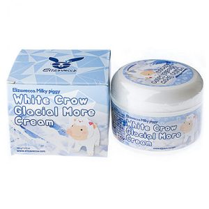 Elizavecca Крем для лица воздушный – Milky piggy white crow glacial more cream, 100г