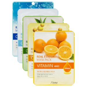 Juno Набор тканевых масок для упругой сияющей кожи, 5шт