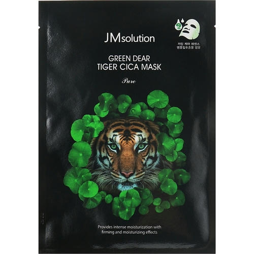 JMsolution Маска тканевая регенерирующая с центеллой - Green dear tiger cica mask, 30мл — изображение 3