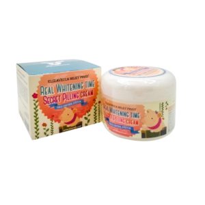 Elizavecca Крем для лица с эффектом пилинга – Real whitening time secret pilling cream, 100г