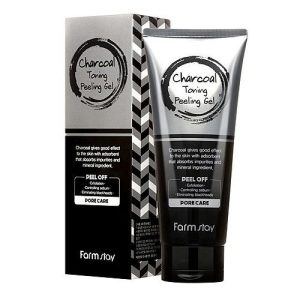 FarmStay Гель-пилинг отшелушивающий с углем - Charcoal toning peeling gel, 180мл