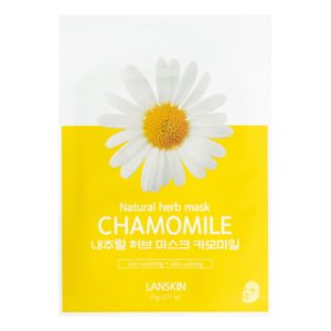 LanSkin Маска тканевая для лица с экстрактом ромашки - chamomile natural herb mask, 21г