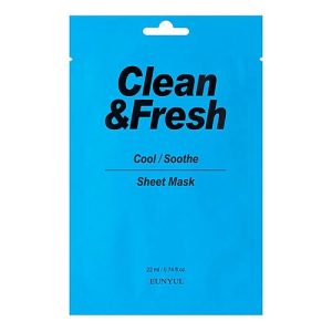 Eunyul Маска тканевая для охлаждающего и успокаивающего эффекта- Clean&fresh cool/soothe mask, 22мл