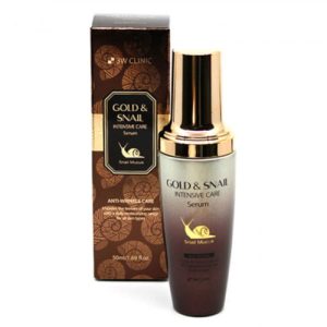 3W Clinic Сыворотка для лица «золото/ улитка» - Gold&snail intensive care serum, 50мл