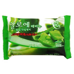 Juno Мыло с отшелушивающим эффектом с алоэ - Aloe peeling soap, 150г