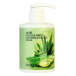 Deoproce Крем для лица с алоэ массажный - Clean&white cleansing massage cream aloe, 430мл