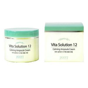 Jigott Крем успокаивающий ампульный - Vita solution 12 calming ampoule cream, 100мл
