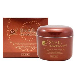 Jigott Крем восстанавливающий с муцином улитки - Snail reparing cream, 100мл