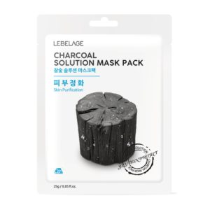 Lebelage Маска тканевая с древесным углем - Charcoal solution mask pack, 25г