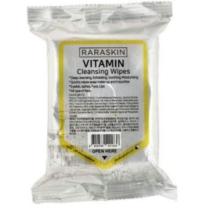 Raraskin Салфетки для лица очищающие с витаминами - Cleansing wipes vitamin, 30шт