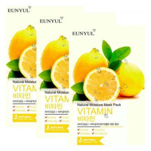 Eunyul Набор тканевых масок с витаминами - Natural moisture mask pack vitamin, 3шт