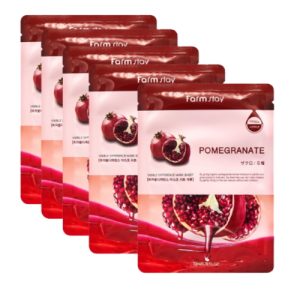 FarmStay Набор тканевых масок с экстрактом граната - Visible difference mask sheet pomegranate, 5шт