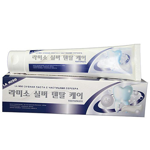 La Miso Паста зубная с частицами серебра - Silver dental care toothpaste, 150г