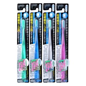 Create Щетка зубная с узкой чистящей головкой и супертонкими щетинками «средней жесткости», 4шт