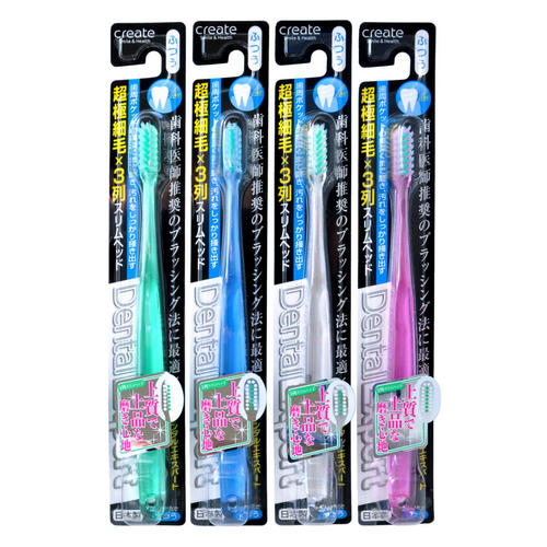 Create Щетка зубная с узкой чистящей головкой и супертонкими щетинками «средней жесткости», 4шт