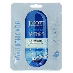 Jigott Маска ампульная с гиалуроновой кислотой - Hyaluronic acid real ampoule mask, 27мл