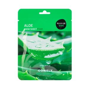 Consly Маска тканевая для лица с экстрактом алоэ - daily solution aloe mask sheet, 25мл