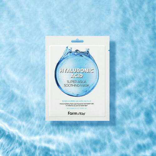 FarmStay Маска тканевая с гиалуроновой кислотой - Hyaluronic acid super aqua soothing mask, 25мл — изображение 3
