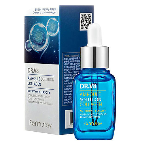 FarmStay Сыворотка ампульная с коллагеном - DR-V8 ampoule solution сollagen, 30мл