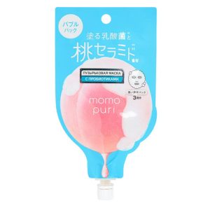 BCL Маска для лица пузырьковая с пробиотиками до трех применений - momopuri fresh bubble pack, 20г
