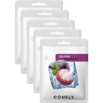 Consly Маска тканевая с экстрактом мангостина - Mangosteen calming mask pack, 5шт*20мл