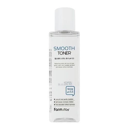 FarmStay Разглаживающий успокаивающий тонер - Smooth Toner pH 5.5, 200мл — изображение 2