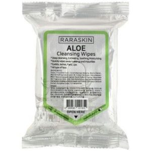 Raraskin Салфетки для лица очищающие с экстрактом алоэ - Cleansing wipes aloe, 30шт