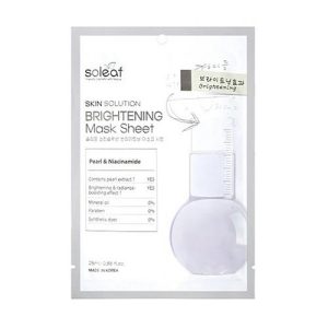 Soleaf Маска для придания сияния с жемчугом - Skin solution brightening mask sheet, 25мл