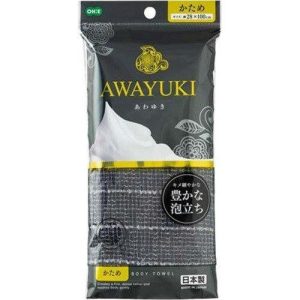 Ohe Мочалка для тела средней жесткости, объемная серая, 28*100см – Awayuki, 1шт