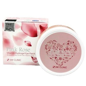 3W Clinic Патчи для век с французской розой - Pink rose vitamin hydrogel eye patch, 60шт