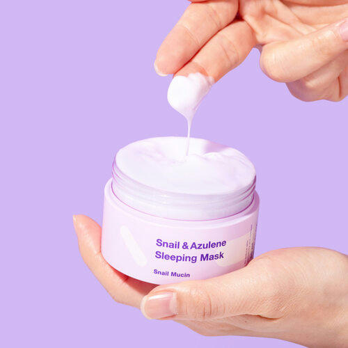 TIAM Маска ночная с муцином улитки и азуленом - Snail & Azulene Sleeping Mask, 80мл — изображение 2