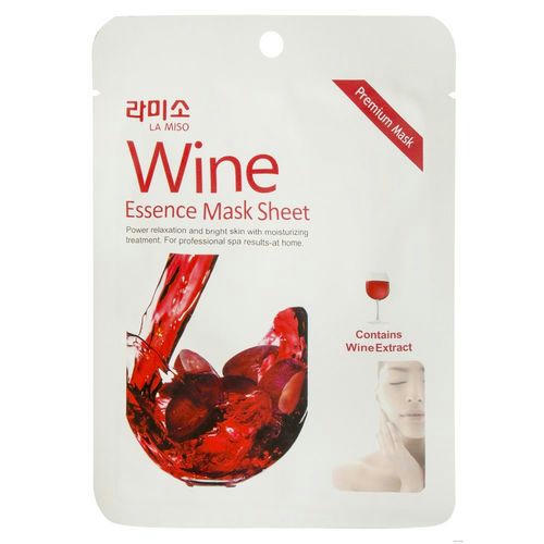 La Miso Маска с экстрактом красного вина - Wine essence mask sheet, 21г