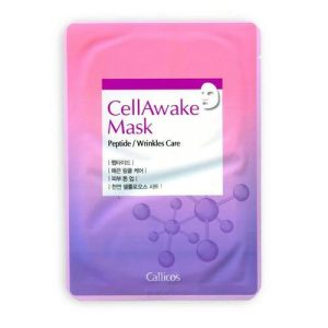 Callicos Маска тканевая против морщин с пептидами - Cellawake mask, 25г