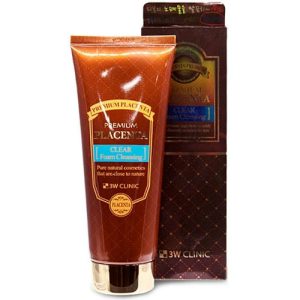 3W Clinic Пенка для умывания с плацентой - Premium placenta clear foam cleansing, 180г
