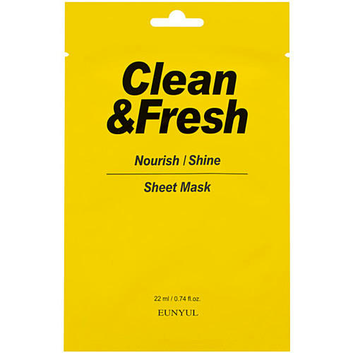Eunyul Маска тканевая для питания и сияния кожи - Clean&fresh nourish-shine sheet mask, 22мл