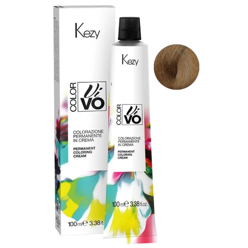 KEZY, Перманентная крем-краска для волос c коллагеном и Абиссинским маслом Colore Vivo 10.2, 100 мл
