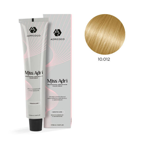ADRICOCO, Крем-краска для волос Miss Adri 10.012, 100 мл