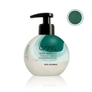 ELGON, Крем-кондиционер для волос окрашивающий I-Care C/991 зеленый минерал Mineral Green, 200 мл