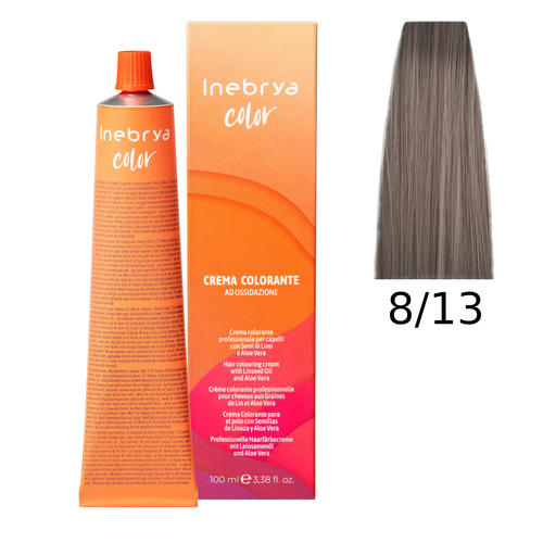 INEBRYA, Крем-краска для волос Color Professional 8/13, 100 мл