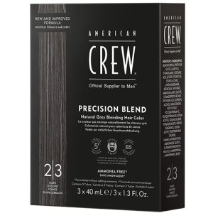 AMERICAN CREW, Камуфляж для седых волос Темный натуральный 2/3 Precision Blend, 3*40 мл