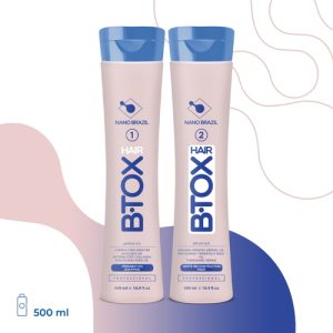 NANO BRAZIL, Набор для волос HAIR BTOX White (шаг 1 + шаг 2), 2х500 мл